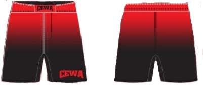 CEWA Faded Black & Red Fight Shorts
