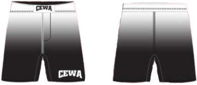 CEWA Faded Black & White Fight Shorts