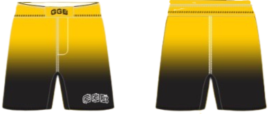 GGB Faded Black & Yellow Fight Shorts